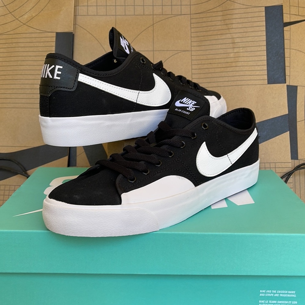 Nike SB Blazer Court Black/White-Black Men’s sneakers - Picture 9 of 16